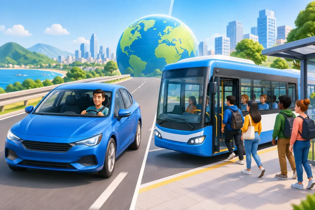 Private Car Versus Shared Transport for Every Trip